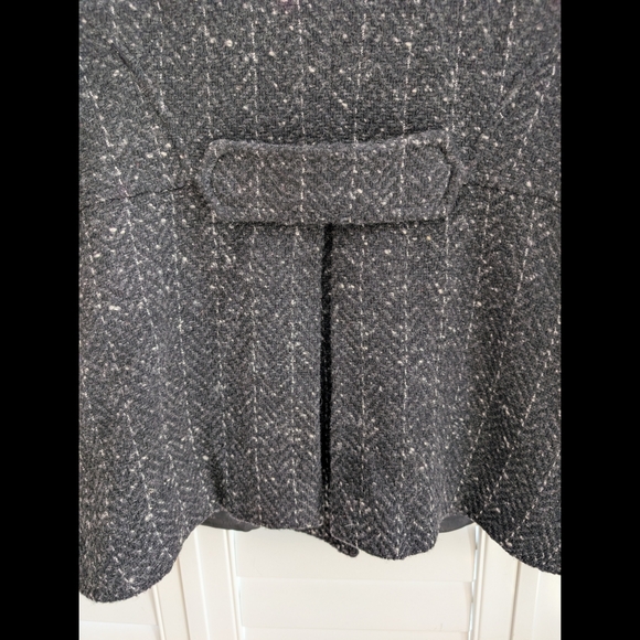 Zara Black and White Tweed Jacket 80% wool - Picture 8 of 16